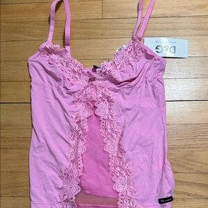 Dolce & Gabbana Pink Lace Camisole